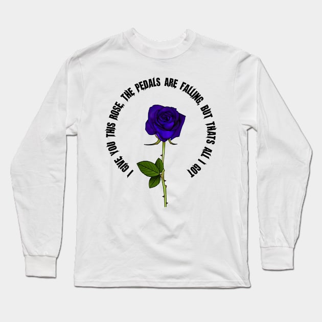 Roses Purple, white Long Sleeve T-Shirt by SpaceCityRecords